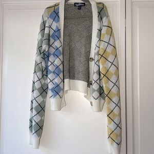 FRESHMAN 1996 plaid multi color cardigan